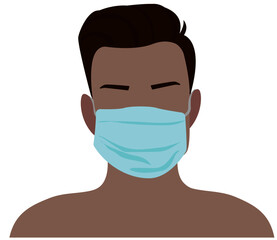 short-haired man with light blue chinstrap