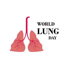 Obraz premium world lung day illustration vector, great for sticker emblem banner labels