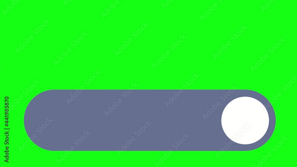 Poster slider or power button on a green background. 5 in 1. video footage. rendering animation.