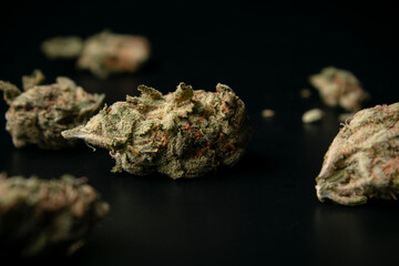 Close up of marijuana in great detail.