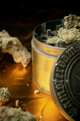 Close up of marijuana in great detail.