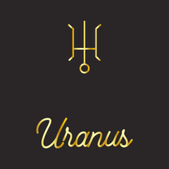 Zodiac and astrology symbols of the planets