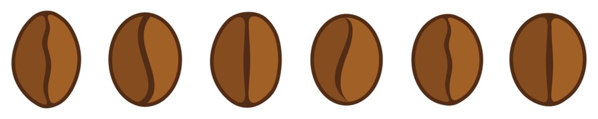 coffee beans icon set. vector illustration