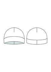 Beanie Hat Technical Fashion Drawing