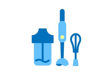 Hand blender icon. Vector linear sign, symbol, logo of hand blender for mobile concept and web design. Icon for the website of the store of household appliances, gadgets and electronics.