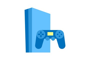 Game console icon. Vector linear sign, symbol, logo of game console with joystick for mobile concept and web design. Icon for the website of the store of household appliances, gadgets and electronics.