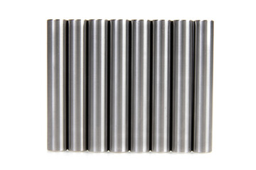metal cylinder pins on a white background
