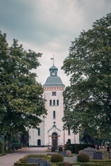 The church called Trollenäs kyrka in Skåne Sweden during summer