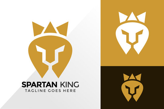 King Spartan Logo Design, Brand Identity Logos Designs Vector Illustration Template