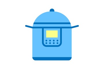 Multicooker icon. Vector linear sign, symbol, logo of kitchen multicooker for mobile concept and web design. Icon for the website of the store of household appliances, gadgets and electronics.