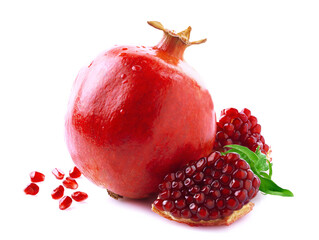 Ripe juicy pomegranate.