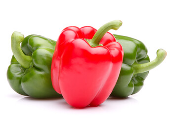 Sweet bell pepper isolated on white background cutout