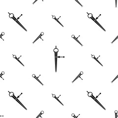 Spring Joint Caliper Icon Seamless Pattern, Outside, Inside Caliper, Divider