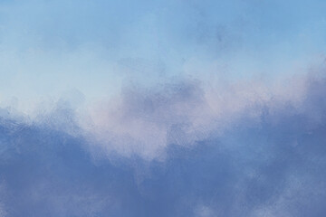 Abstract airy light blue oil painting background with brush strokes. High resolution full frame digital oil painting on canvas. Painting done by me.