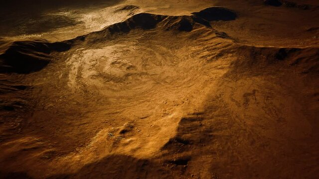 Fictional Mars Soil Aerial View of Martian Desert