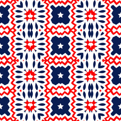 Abstract American Patriotic Seamless Pattern
