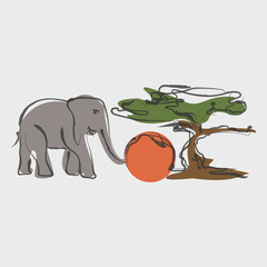 Elephant. World Elephant Day. Animal protection. Extinction of animals. International Animal Day