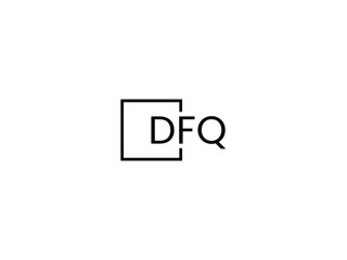 Fototapeta premium DFQ letter initial logo design vector illustration