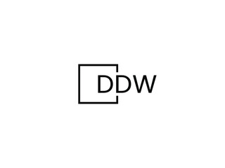 DDW letter initial logo design vector illustration