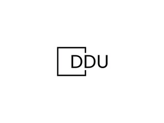 DDU letter initial logo design vector illustration