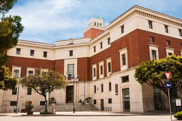 Fototapeta na wymiar Facade of the building of the Municipality of Pescara in Abruzzo