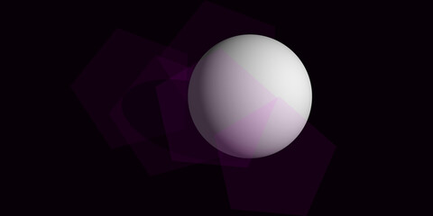 3d render illustration of a colorful sphere isolated on black background
