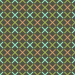 Seamless geometric pattern of crosses, embroidery . Retro style. Stock vector illustration eps10. 