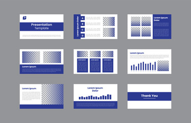 Business powerpoint presentation templates set