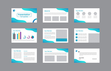 Business powerpoint presentation templates set