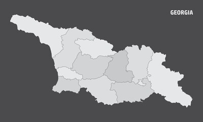 Obraz premium Georgia administrative map