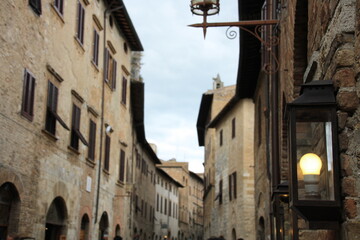 San Gimignano, Italia. Villa medieval en la Toscana.