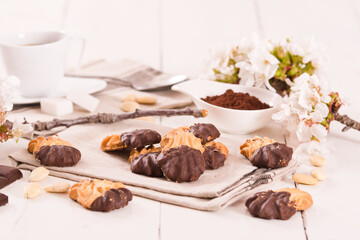 Butter cookies with chocolate.