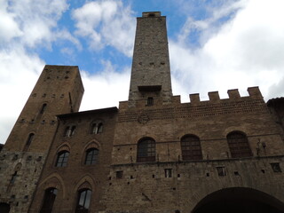 San Gimignano, Italia. Villa medieval en la Toscana.