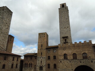 San Gimignano, Italia. Villa medieval en la Toscana.