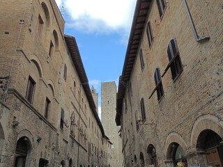San Gimignano, Italia. Bonita villa medieval de la Toscana.