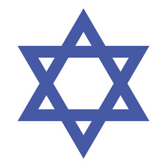 Star of David, symbol of Israel. Vector illustration