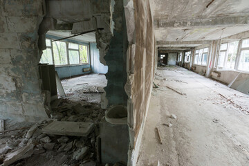 Abandoned school of ghost town Pripyat