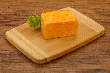 Marble cheese brick over board