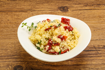 Vegetarian uisine - couscous with vegetables