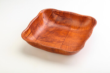 Wooden empty bowl for kitchen