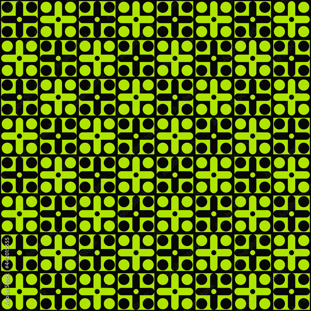 Poster black and yellow squared tile. vector abstract checkered tiles.