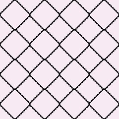 Diagonal casual rhombus. Vector seamless pattern.