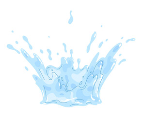 Obraz na płótnie Canvas Splash of water, wave figure. Vector illustration.