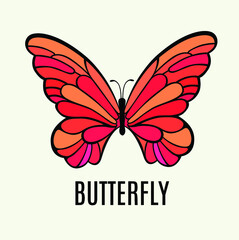 Butterfly vector icon symbol design 