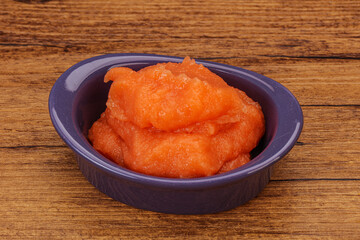 Cod fish roe in the bowl