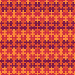 Seamless pattern. Ethnic backdrop. Mosaic tiles. Folk wallpaper. Tribal ornament. Geometric image. Ethnical motif. Surface texture. Textile print. Abstract background. Sayagata illustration.