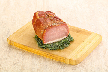 Delicous pork cured meat isolated