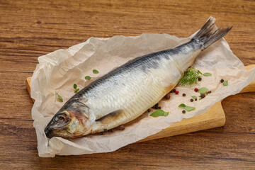 Salted Herring fish with pepper
