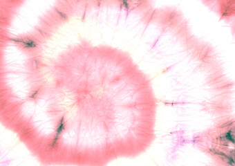 Pink Tie Dye Texture. Bright Fun Background.