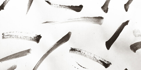 Brush Stroke Template. Brown Brush Splash Sketch.